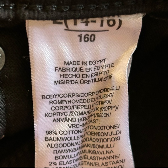 Polo Ralph Lauren Hampton Straight Stretch Jean Black Denim Size 14/16 - Picture 6 of 9